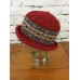 s One Sz Hat Red Printed Belted Knit Derby Winter Cap  eb-94986674